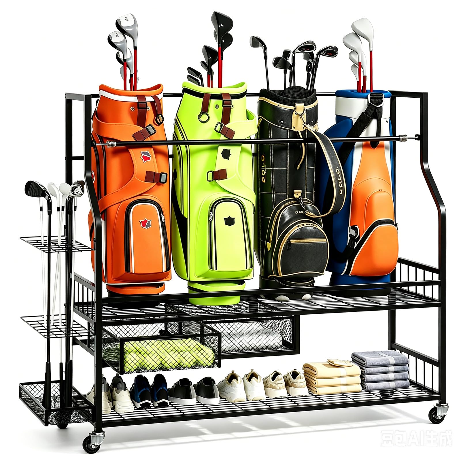 Golf Equipment Garage Organizer - Organisateur de rangement pour sacs de