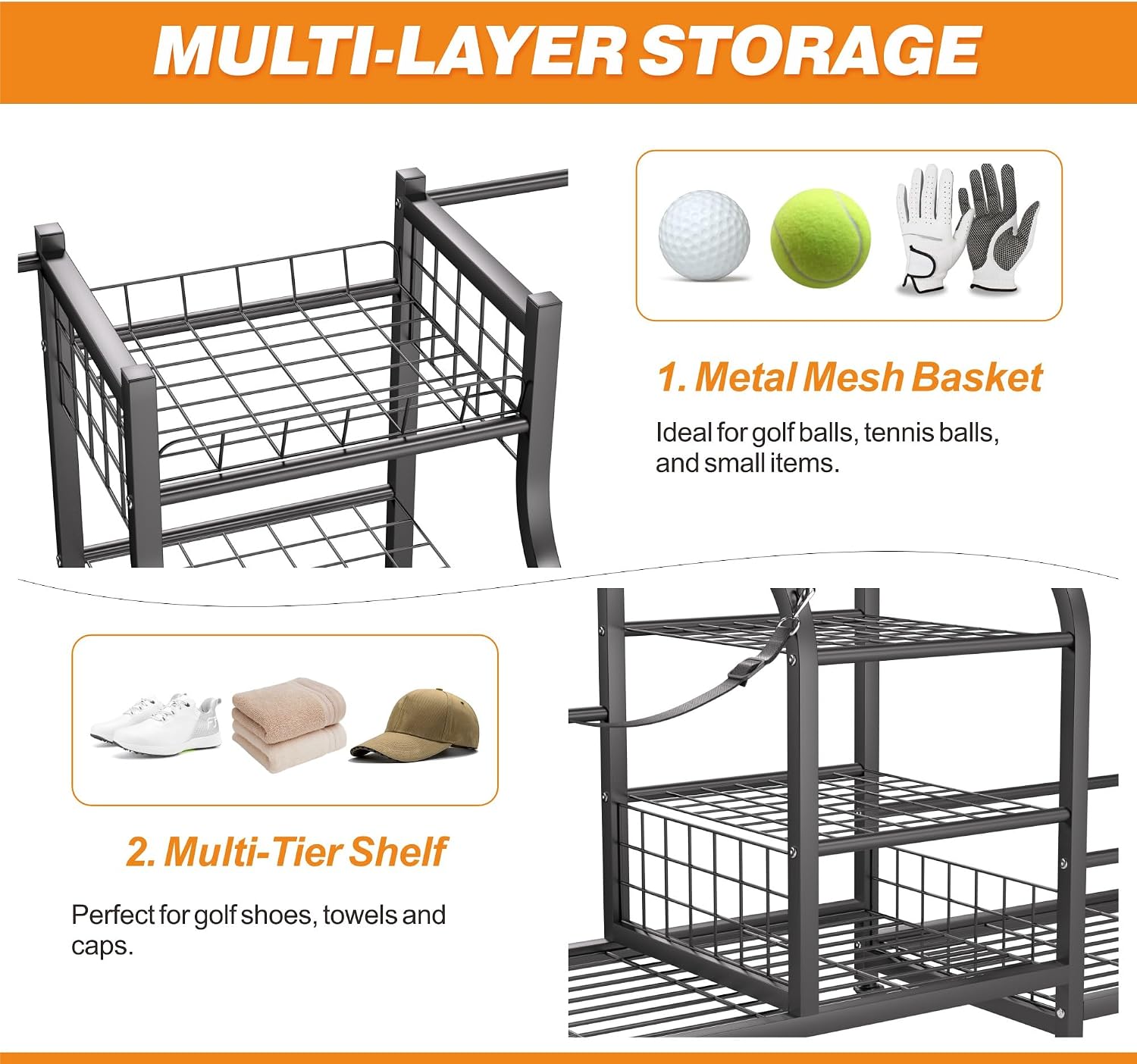 Support de rangement pour sac  - Golf Equipment Garage Organizer avis et prix