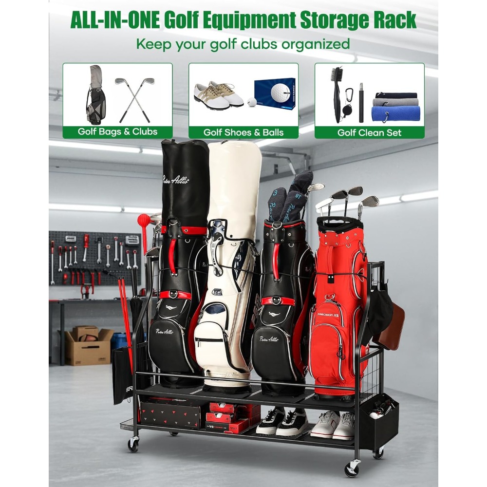 Support de rangement pour sacs - Golf Equipment Garage Organizer avis et prix