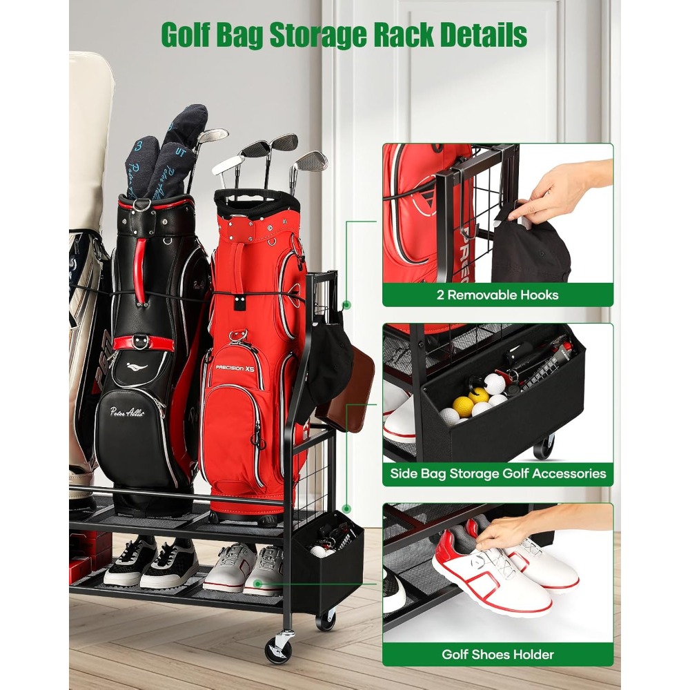 Support de rangement pour sacs - Golf Equipment Garage Organizer avis et prix