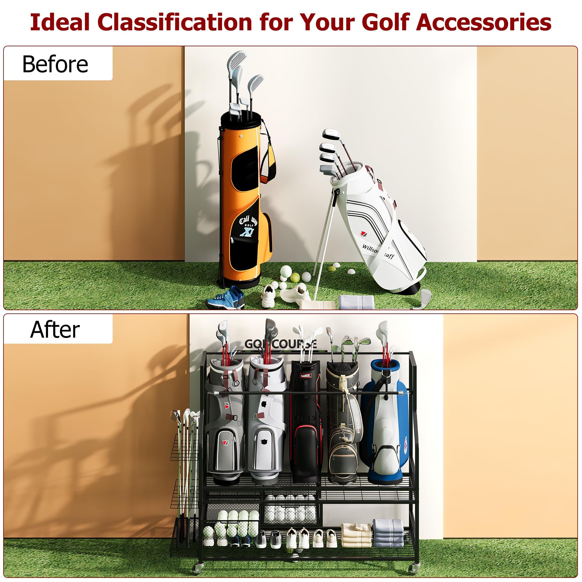 Organisateur de rangement pour - Golf Equipment Garage Organizer avis et prix