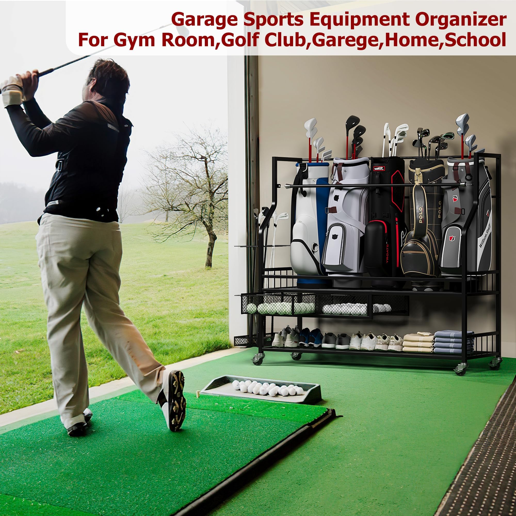 Organisateur de rangement pour - Golf Equipment Garage Organizer avis et prix